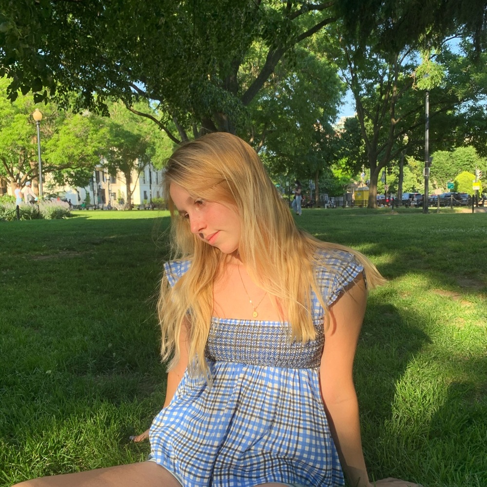 Urban outfitters smocked babydoll tank